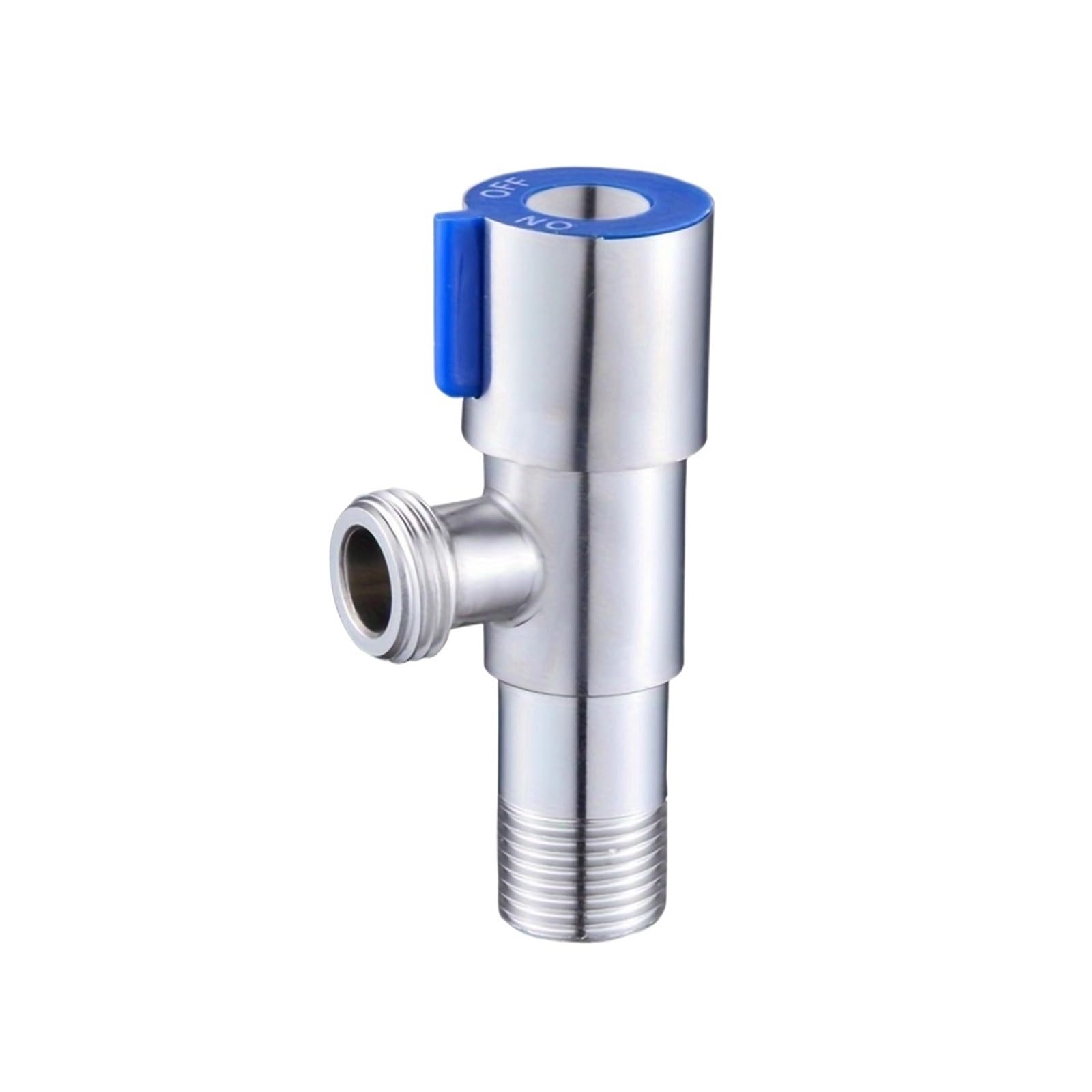 Yilwpv Blue 2 Pcs Faucet Angle Valve Stainless Steel Hot And Cold Drain Toilet Water Stop Triangle Switch For Bathroom(Blue)