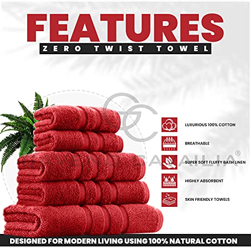 GC GAVENO CAVAILIA 550 GSM Hand Towels, Pack of 2, Egyptian Cotton Towel, Highly Absorbent & Quick Dry Bathroom Towels Sets - Image 2
