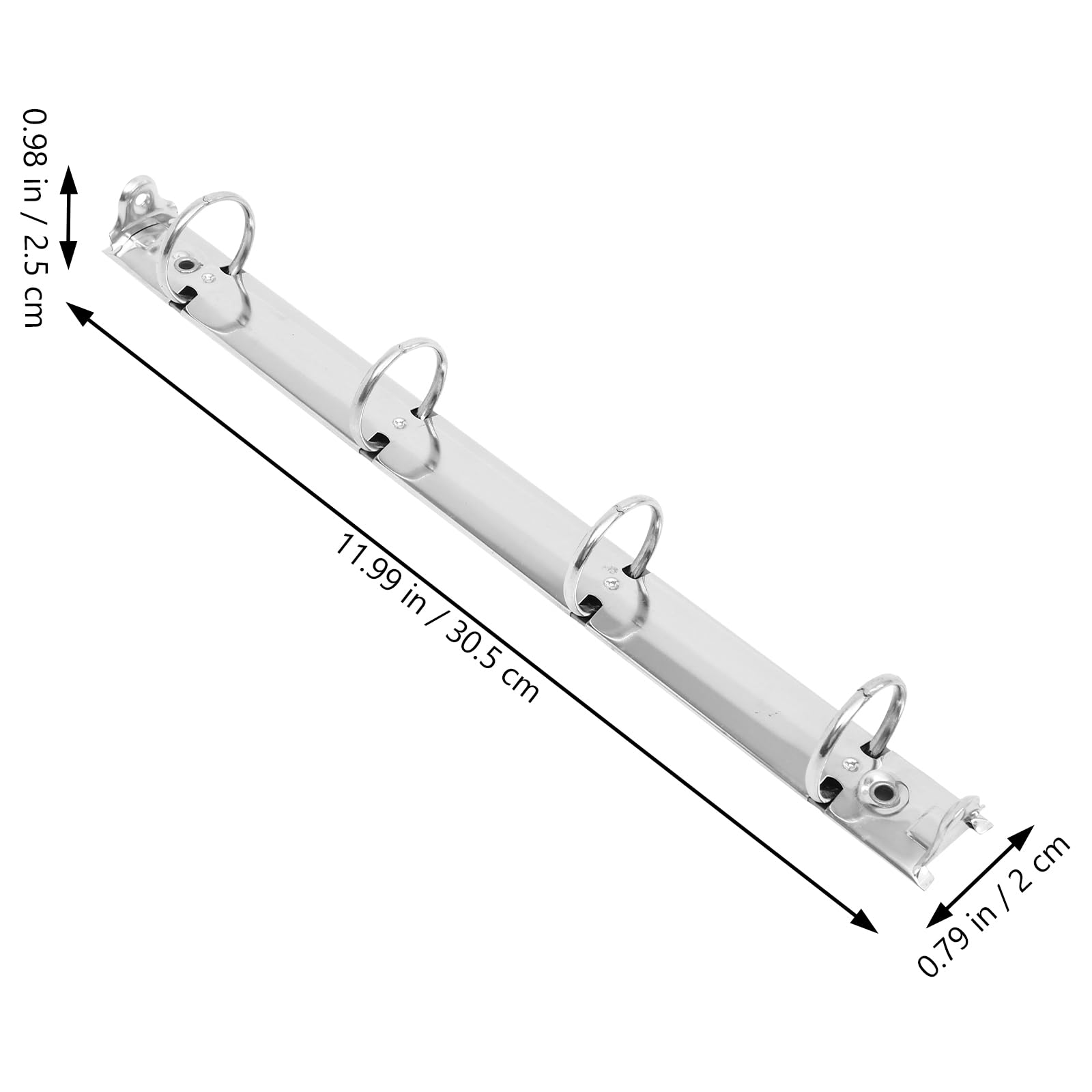 3pièces Organisateur De Classeur Métallique Mécanisme De Reliure À Anneaux pour Cahiers Clips Métalliques pour Documents Et Planificateurs