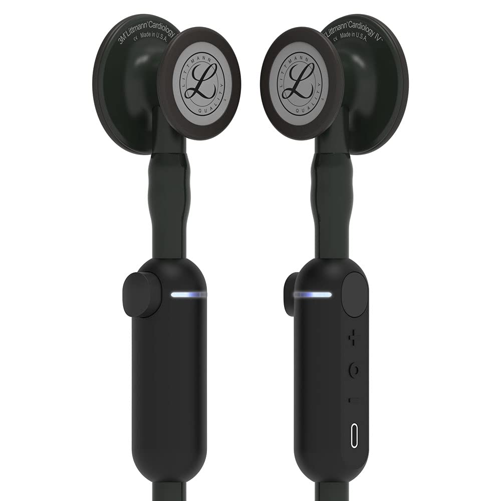 YFCACT 3M Littmann Core Digital-Stethoskop MIT Gravur Digitalstethoskop (Black Edition)