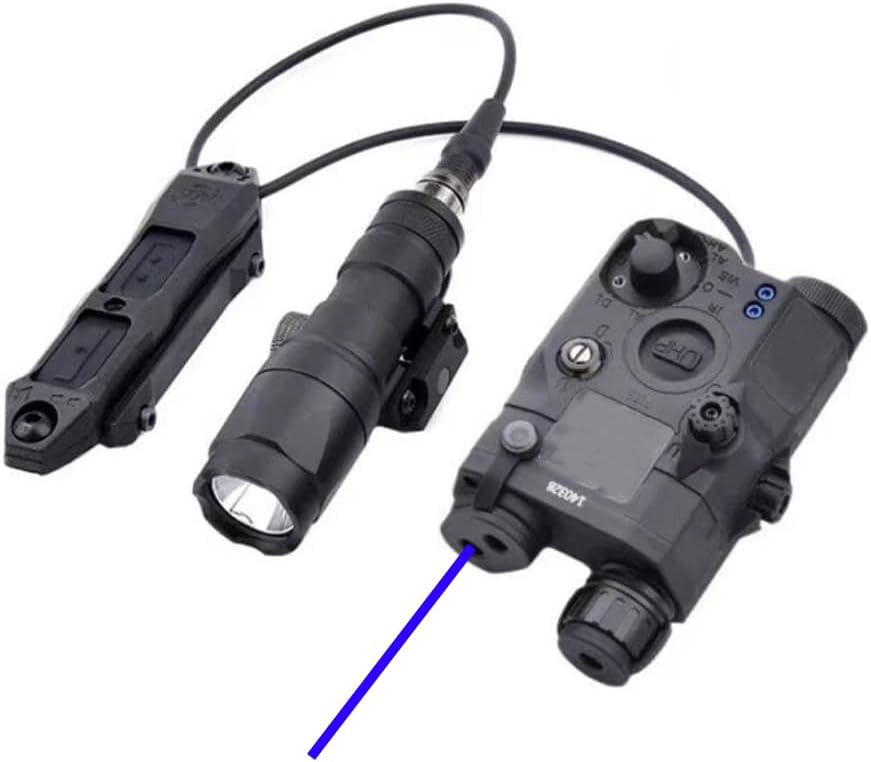 Plastic PEQ15/DABL-A2 Box Laser Sight(with IR +Red/Green/Blue Laser + White Light), and M300A/M600C Strong Flashlight, and Modular Wire Remote Pressure Switch(SF+2.5 Plug), Combo