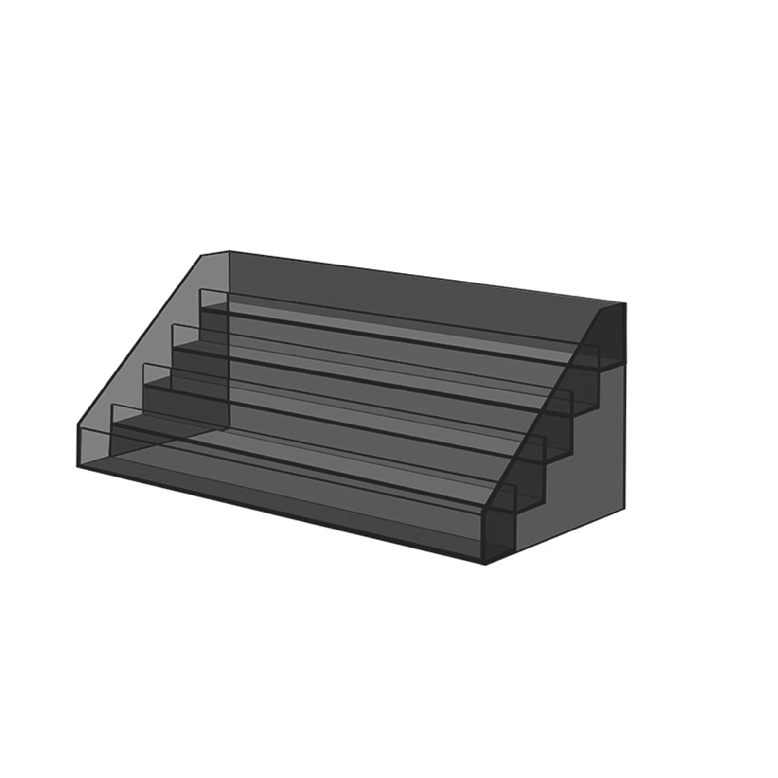 HXFAAFXH 5-Tier Display Stand for Tiles,Acrylic Format Marble Slab Display Stand,Ceramic Sample Holder for Display Bulk,Multi-Layer Convenient Storage Display Stand(Black,40X23X19.5CM)