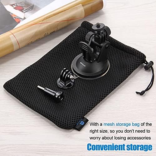PULUZ Camera Car Suction Cup Mount for Gopro 12 11 10 9 8 7 6 5 Session, Adjustable Vehicle Window & Windshield Car Holder for Gopro, DJI OSMO Pocket,insta360 Assesseories