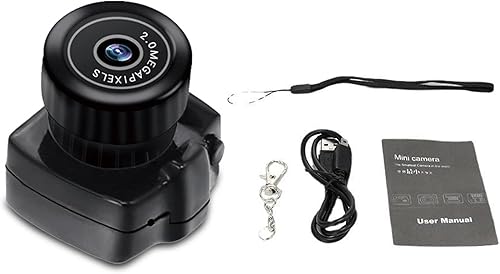 Miniatura 7 de Rosvola Cámara de acción pequeña, batería recargable para cámara de video HD de 200,000 píxeles con cable de datos para vlogging de fotos en vivo