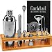 Gifts for Husband Mixology Cocktail Shaker Set by Royal Reserve - 16-Piece Bartender Set with a Bamboo Stand - Bar Accessories Kit including a Martini Shaker & Mixer Recipe Book - Men Birthday