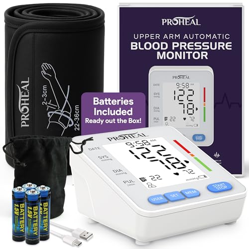 Blood Pressure Monitor for Home Use with Large Upper Arm Cuff - Automatic Talking Pulse and BP...