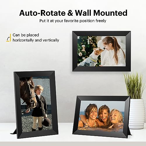 Kodak Cornice Digitale Wifi 10.1 Pollici, Ips Touch Screen, Condividi Foto E Video Tramite E-Mail E App, Portafoto Digitale Con Auto-Rotazione, Calendario, Sveglia, Tempo Metereologico - 5