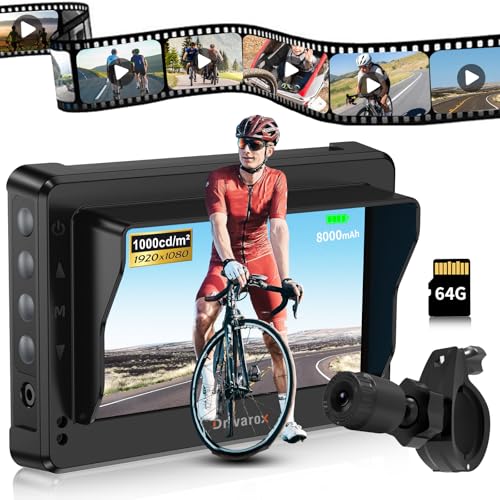 Drivarox Bicycle Rear View Camera Loop Recording, 4.3