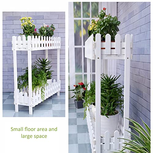 Banc de Jardin avec Étagère Ouverte Blanc 80x30x99cm pour Extérieur - 4