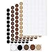 Gendako 270 PCS Cache Couvre Vis Adhésif Cache Trou Meuble 21MM Cache Vis Autocollant 5 Couleurs Cache Trou Vis Étanche Cache Vis Auto Adhésifs Vis Trou Autocollants pour Armoires, Tables, Meubles