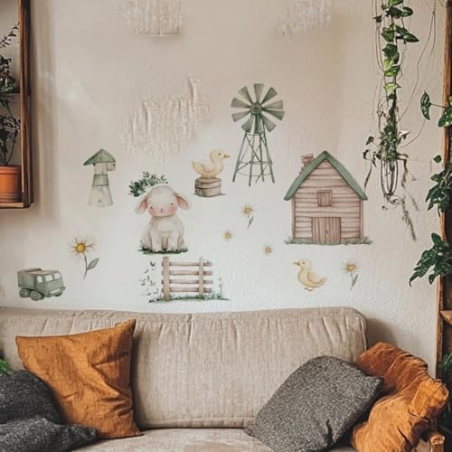 Sticker mural bâtiment vert repositionnable pour décoration murale DIY - 6