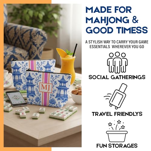Bolsa personalizada para Mahjong con cierre 13x7.8 pulg miniatura 6