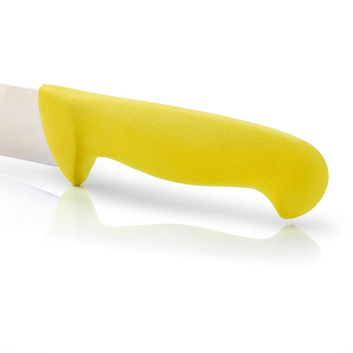 Arcos Serie 2900 - Cuchillo Carnicero y Cuchillo Carne - Hoja 10" Acero Inoxidable Nitrum - Mango Polipropileno Amarillo - Plateado -istema Europeo Identificación Colores - Cuchillo Resistente 7''