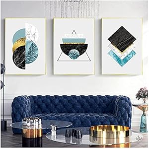 Kunstwerk Schilderij 3 stuks 7,8 x 11,8 inch (20 x 30 cm) geen frame Nordic Abstract Geometrie Home Decor Nordic Wall…