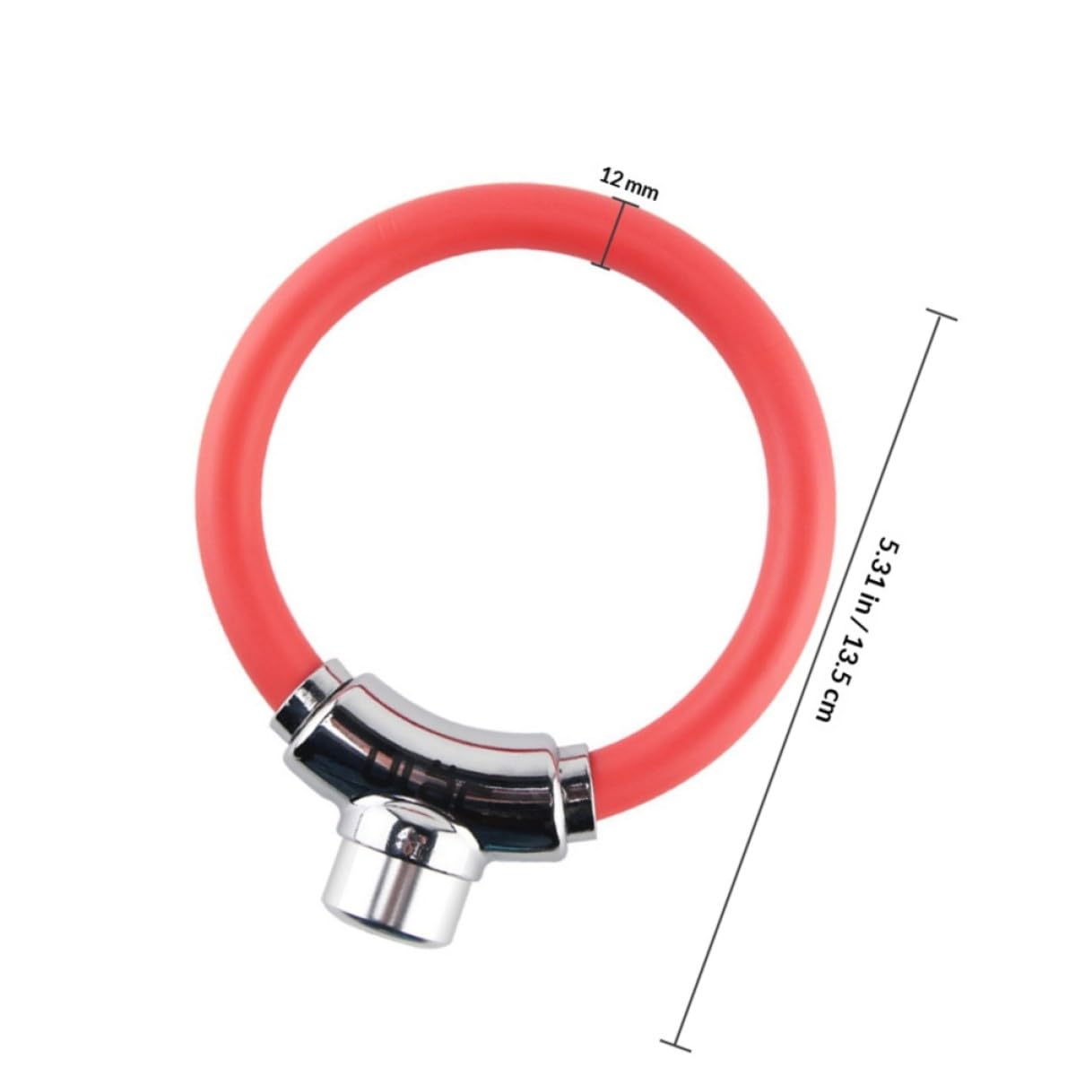ifundom Lucchetto per Bicicletta a Forma Circolare in Lega di Alluminio e Pvc, Blocca Bici Robusto per Uso Esterno, Facile da Chiudere