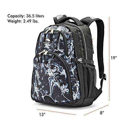 Image of High Sierra Swerve Laptop Backpack, Black Steam /Black, One Size