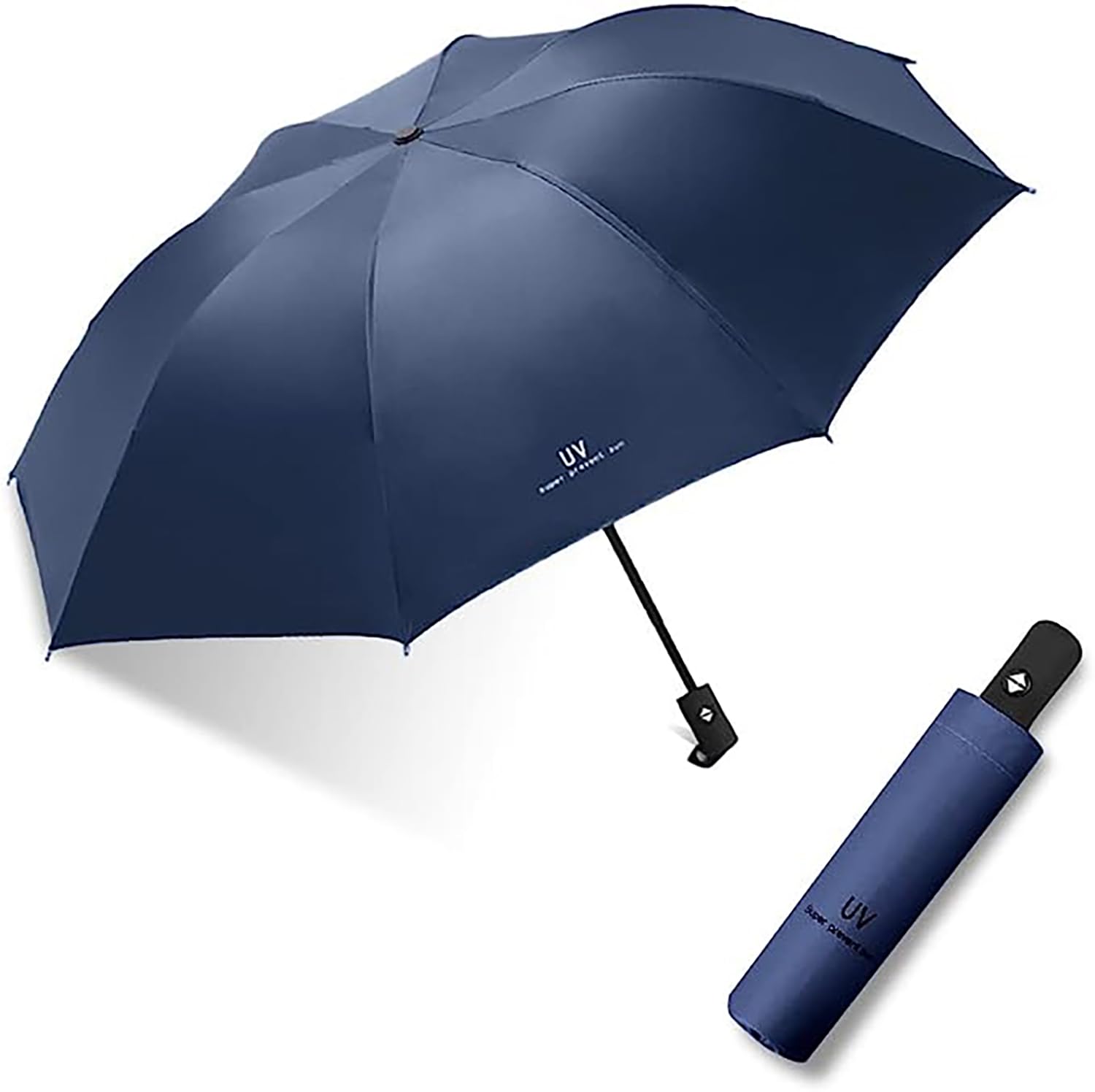 House of QuirkAutomatic Vinyl UV Sun Umbrella Folding Umbrella One Automatic Open/close Uv Blackout Completely Umbrella Folding