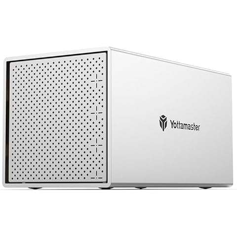 Yottamaster 4 Bay External Hard Drive Enclosure, Aluminum USB C 3.5" HDD Enclosure for 3.5 & 2.5 Inch SATA HDD/SSD, Support 72TB(4x18TB) Direct Attached Storage DAS, Non-RAID [PS400C3] Cover