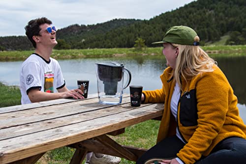 Epic Nano | Water Filter Pitchers For Drinking Water | 10 Cup | 150 Gallon Filter | Gravity Water Filter | Removes Virus, Bacteria, Chlorine | Water Purifier (Black) #TOP5