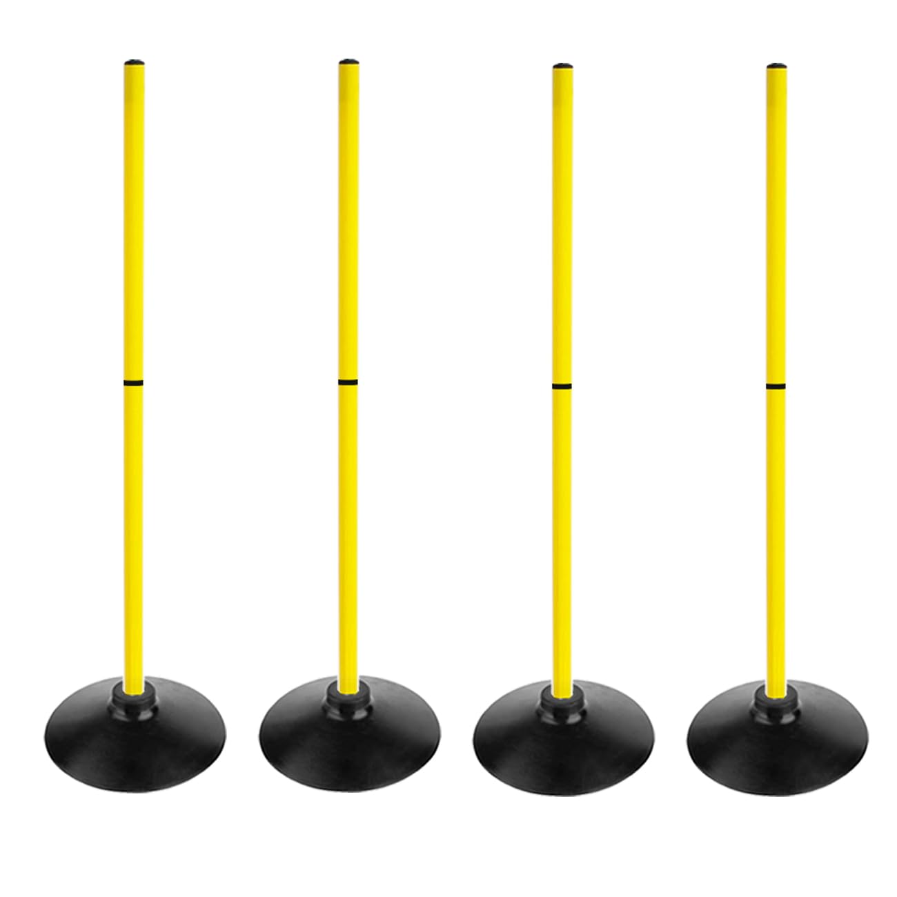 Soccer Agility Poles Set Detachable Sports Trainning Speed Pole Slalom Poles with Rubber Base Sport Traning Equipment