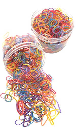 フルパ カラフル シリコンゴム ヘアゴム 絡みにくい 大小2サイズ 約1000本 ラッピング ハンドメイド 大容量