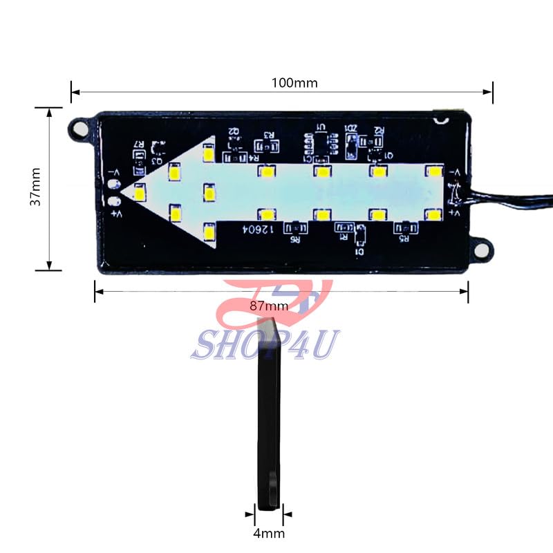 Image of 12V 5W Arrow LED Module Light for Car Bike Number Plate | Decorative Waterproof LED for Vehicle Modification (Pack of 2)