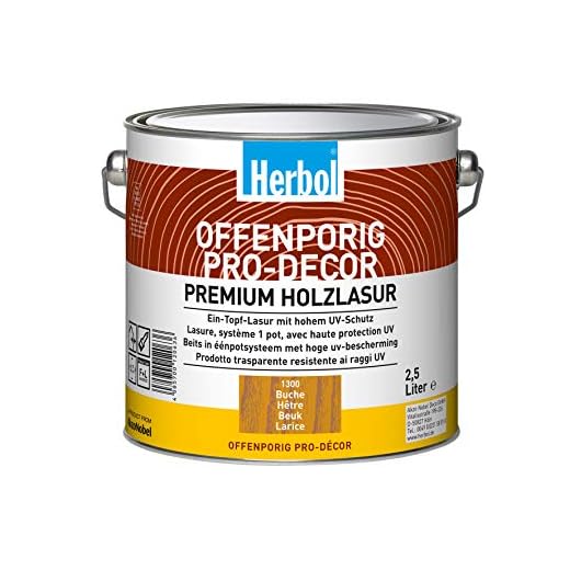 Herbol Offenporig Pro-Décor ZQ Lasure résistante aux UV 0,75 l 1401 helleiche