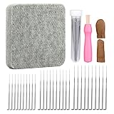 Needle Felting Kit,Needle Felting Pad,Needle Felting Tool with 6"x6"Needle Felting Mat,Felting Needl