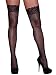 Dreamgirl Women's Plus-Size Lace Top Fishnet Thigh-High Stockings