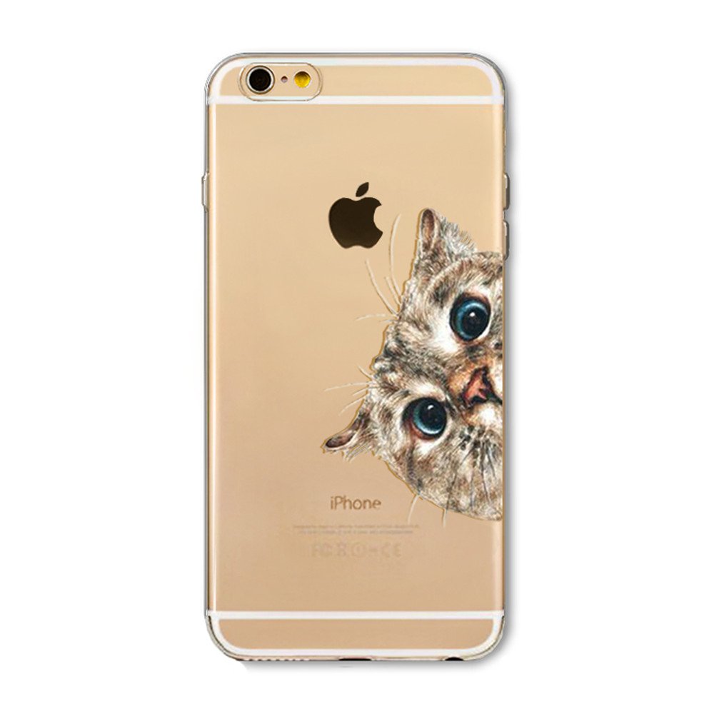 Custodia IPhone 7 E 8 Sfondo Trasparente | Morbida TPU Con Stampa Pug Carlino | Anti Impronte E Mini Puntini
