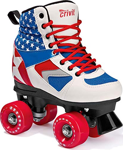 Crivit® Kinder Rollschuhe 'USA' (rot blau Sterne, Gr. 31/32) Cover