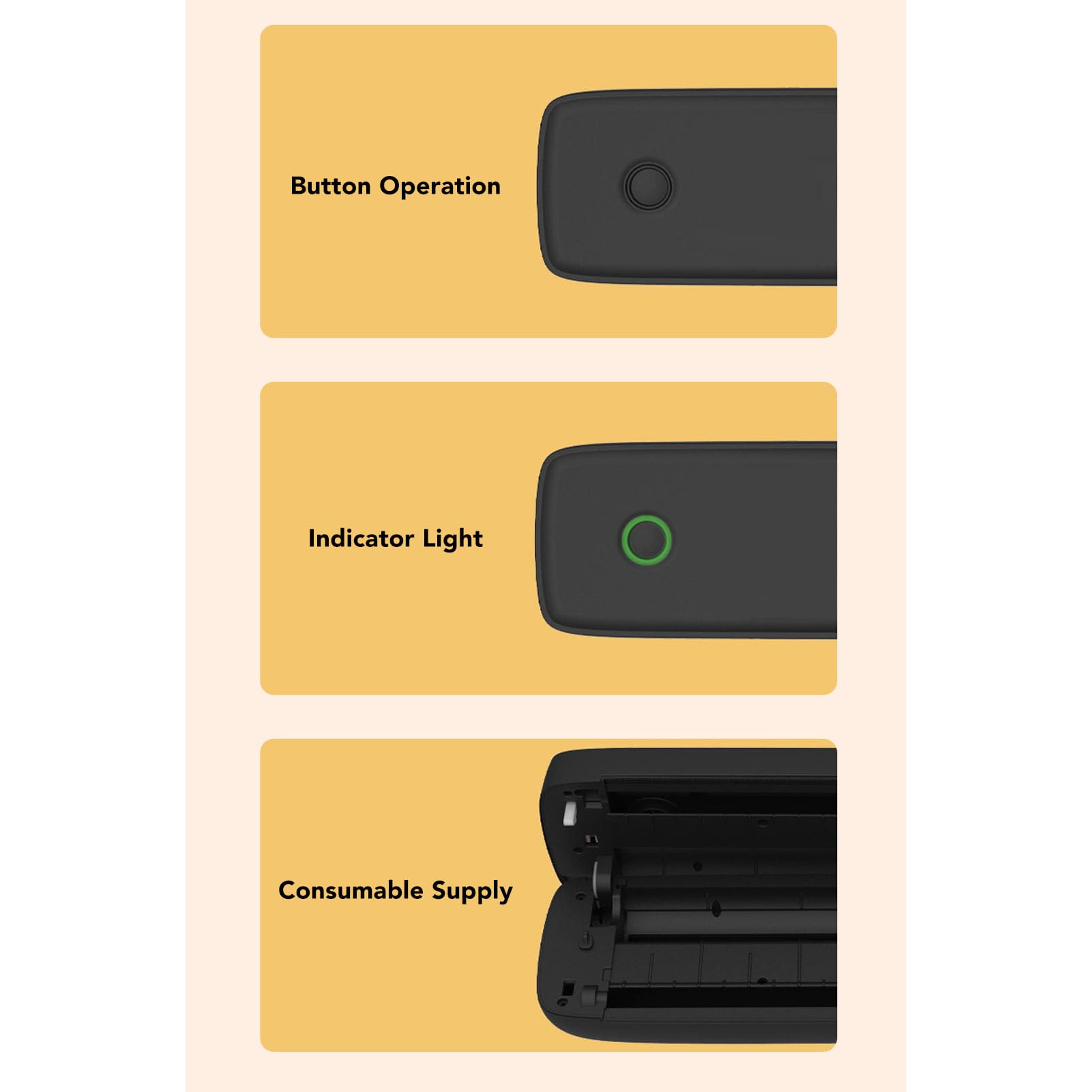 Jeffergarden Stampante Termica Bluetooth Stampante per Etichette E-commerce Macchina Stampa Senza Inchiostro per Uffici Case Viaggi All'aperto