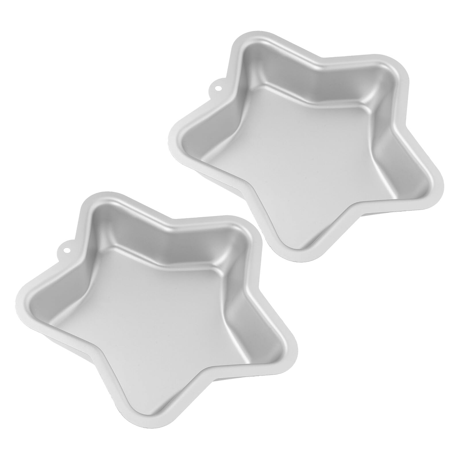 BESPORTBLE Teglia per Torta a Stella in Lega di Alluminio 2 Pezzi Sgancio Rapido Stampo da Forno Antiaderente a Forma di Stella a 5 Punte per Dolci Cheesecake e Decorazioni per Feste e