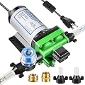 Dreyoo Upgraded 110V AC Water Diaphragm Pressure Pump, 5.5GPM 70PSI Self RV Priming Water Pump with Plug and Switch, Revolution Pump for Water Transfer Pressure Booster Camper with 2 Brass Connectors