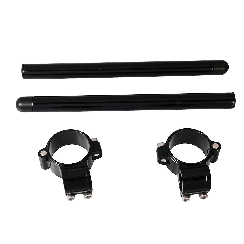 Do EX250 2008-2012 do Ninja 300R 2013-2018 CNC aluminiowa kierownica motocyklowa 37 mm zacisk 7/8 cala pręty do CBR300R 2014-2018 do CBR600F 1987-1990 (czarny)
