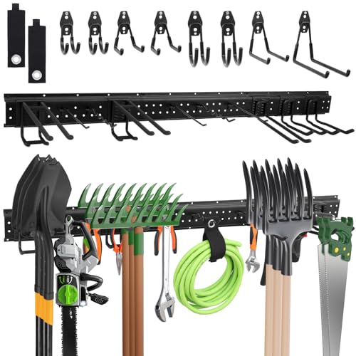 Gyfent 48' Garage Tool Organizer Wall Mount, 23 Pcs Organizer Tools Adjustable Heavy Duty Storage...