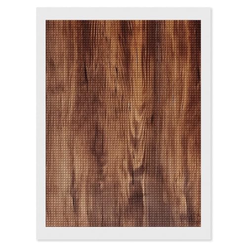 Peinture diamant grain de bois marron 5D sans espace strass carré