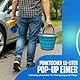 Faltbarer Silikon Eimer 10L mit 2 Verstärkungsringen & Ausgießer – Platzsparender, Putzeimer für Camping, Angeln, Haushalt, Wohnmobil & Reisen – Robuster, kompakter Wassereimer mit Aufhänge