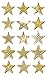 Produktbild AVERY Zweckform Art. 52873 Aufkleber Weihnachten 15 goldene Sterne (Weihnachtssticker aus Effektfolie, selbstklebende Weihnachtdeko für Karten, Geschenke, DIY) 1 Bogen mit 15 Sternstickern