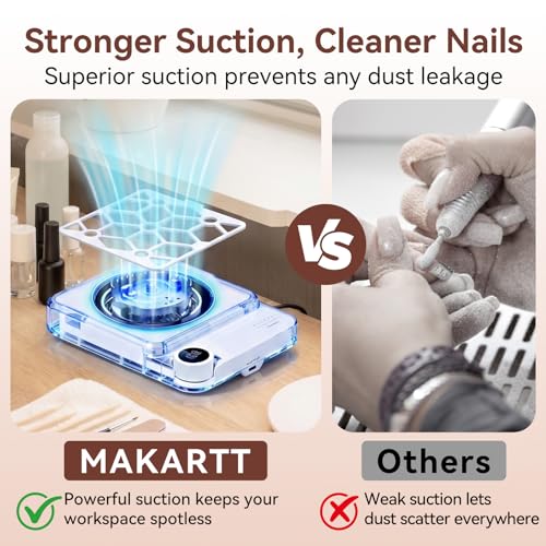 Recolector de polvo para uñas Makartt compacto recargable miniatura 3