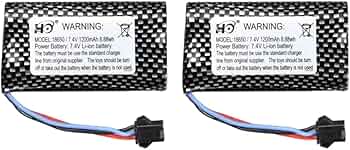 Amazon.co.jp: MN MODEL 7.4V 1200mAh リチウムバッテリー 2個