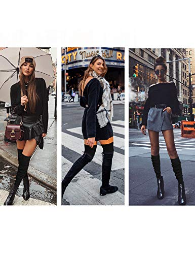 v28 Long Leg Warmer, Women’s Men 80s Party Ribbed Knit Dance Sports4