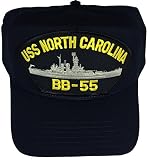 USS North Carolina BB-55 Hat - Navy Blue - Veteran Owned Business