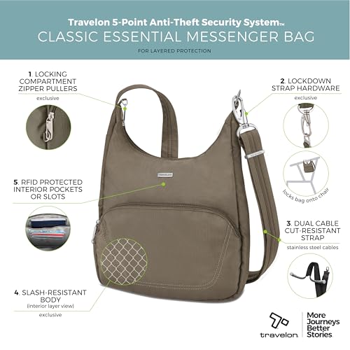 Image of Travelon Anti-Theft Classic Essential Messenger Bag