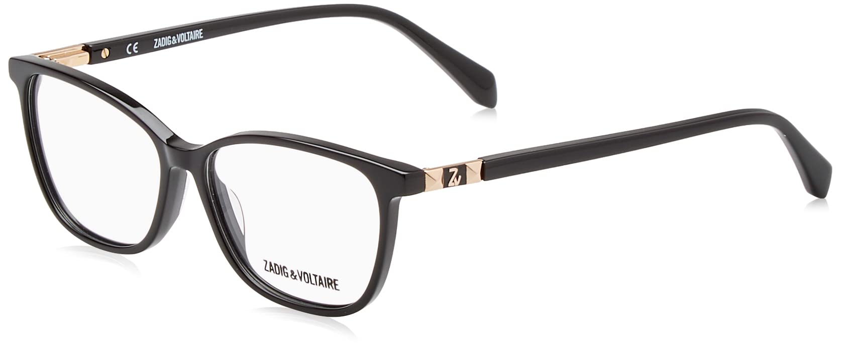 ZADIG&VOLTAIRE VZJ038 okulary, Shiny Black, 48 dzieci, Shiny Black