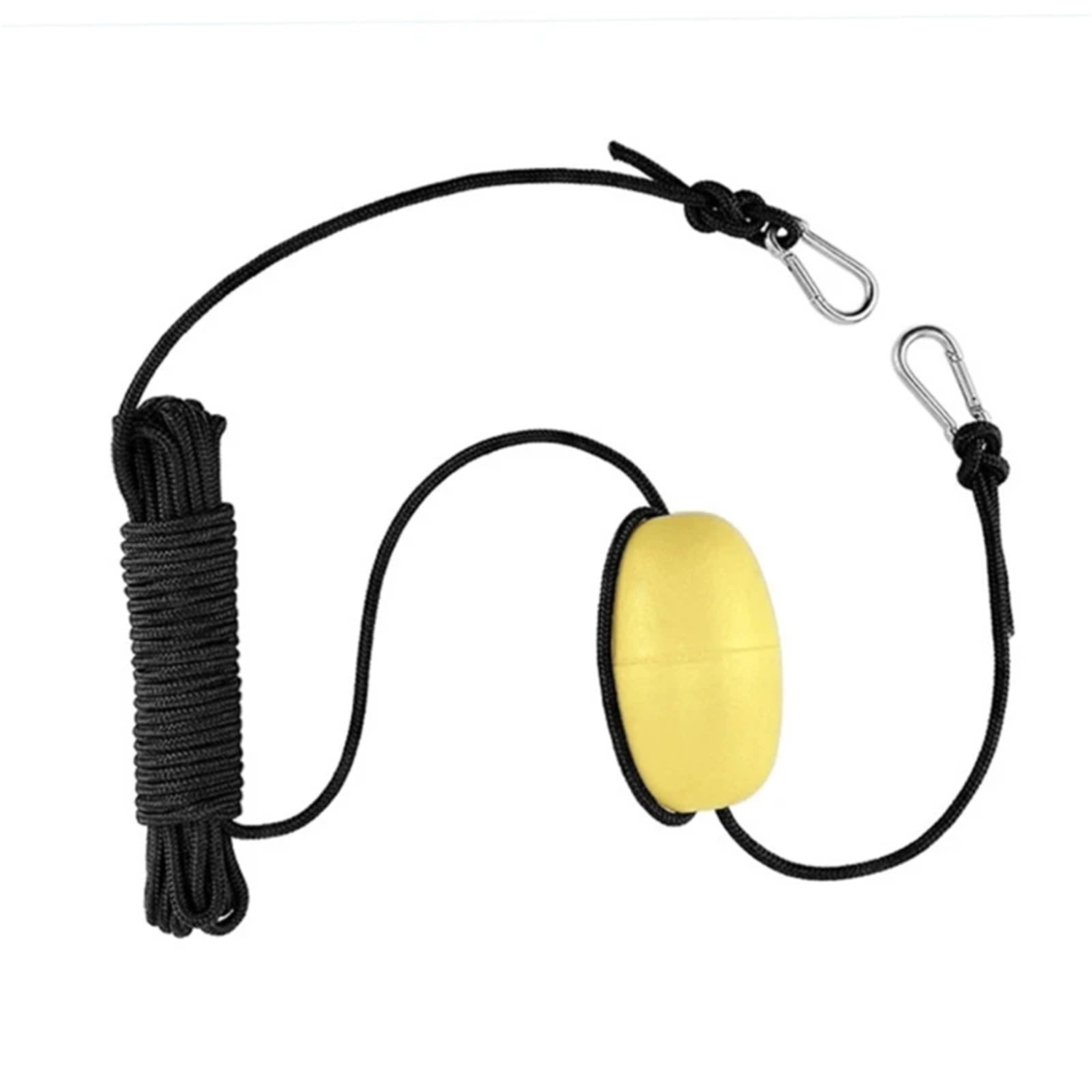 Soywim Black Rope Mooring Rope, 30Ft Marine Rope Drift Anchors Tow Throw Leash Floating Ing Boat Buoy Float Line(Black Rope)
