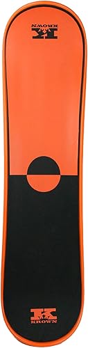 Miniatura 43 de Krown Snowskate - Tabla de snowboard de polímero de plástico con agarre de espuma, muchos gráficos naranja(Orange Tiger)