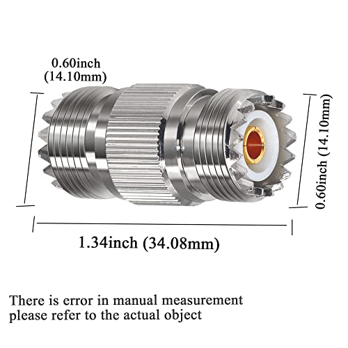 Adaptador coaxial UHF PL259 SO239 hembra x2 miniatura 2