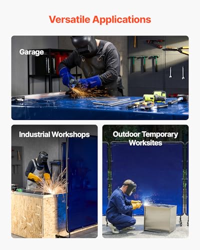 VEVOR 6x6ft Welding Screen Blue