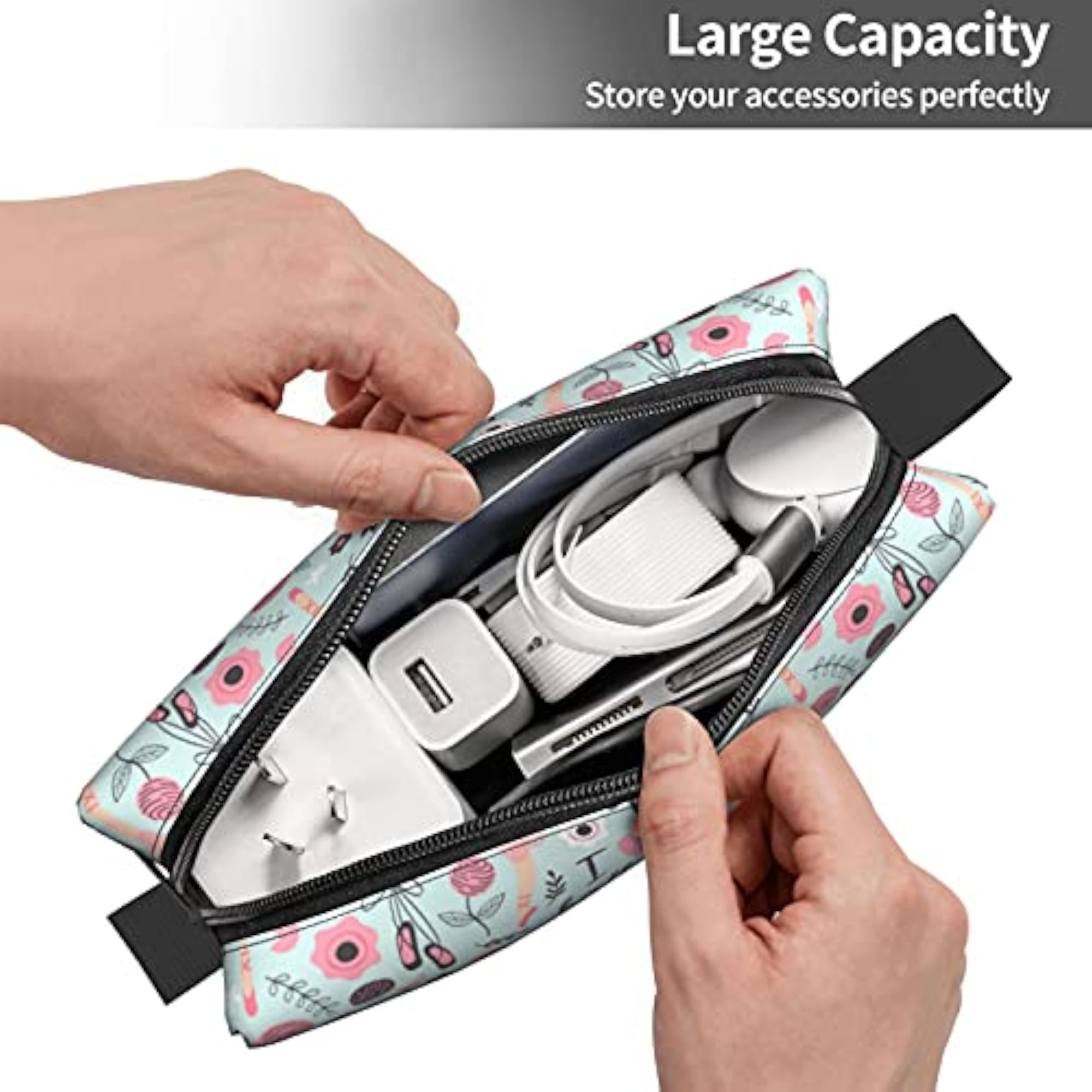 Adorable Ballet Girl Travel Makeup Bag, Whimsical Design